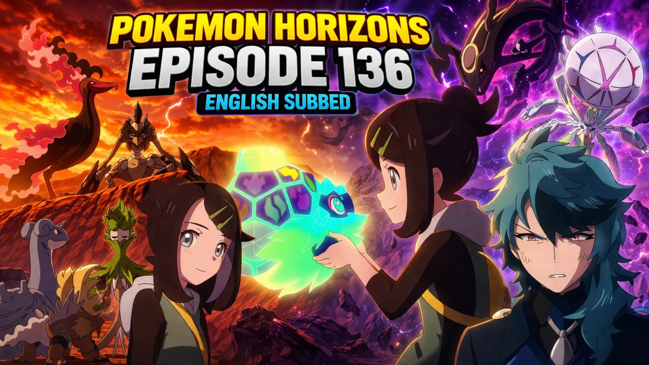 Pokemon Horizons Episode 136 Stellar Finale Mega Rayquaza and Zygarde